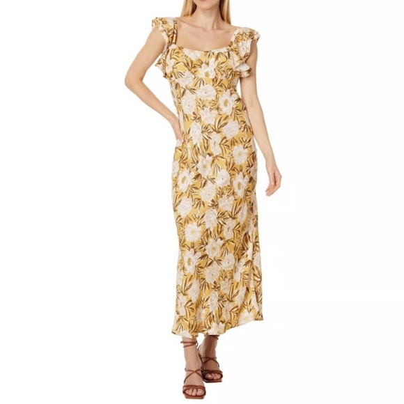 Madewell Dresses & Skirts - Madewell Yellow Floral Midi Dress